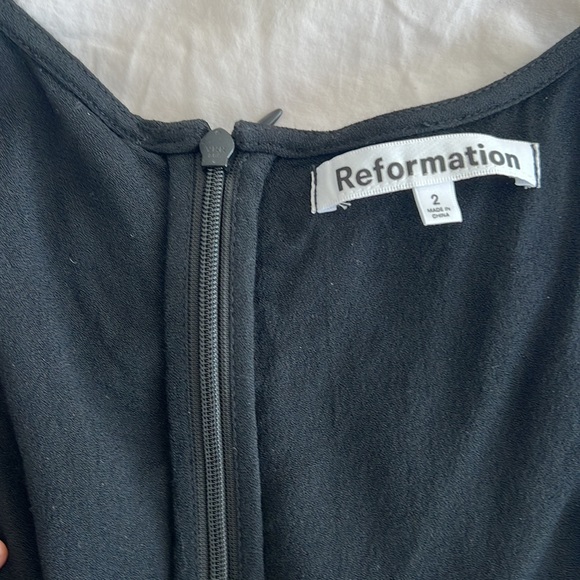 Reformation Noha Black Mini Slip Tank Dress - Picture 3 of 4